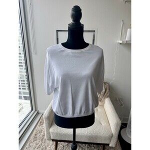 Express White Short Dolman Sleeve Lightweight Top Size Small NEW